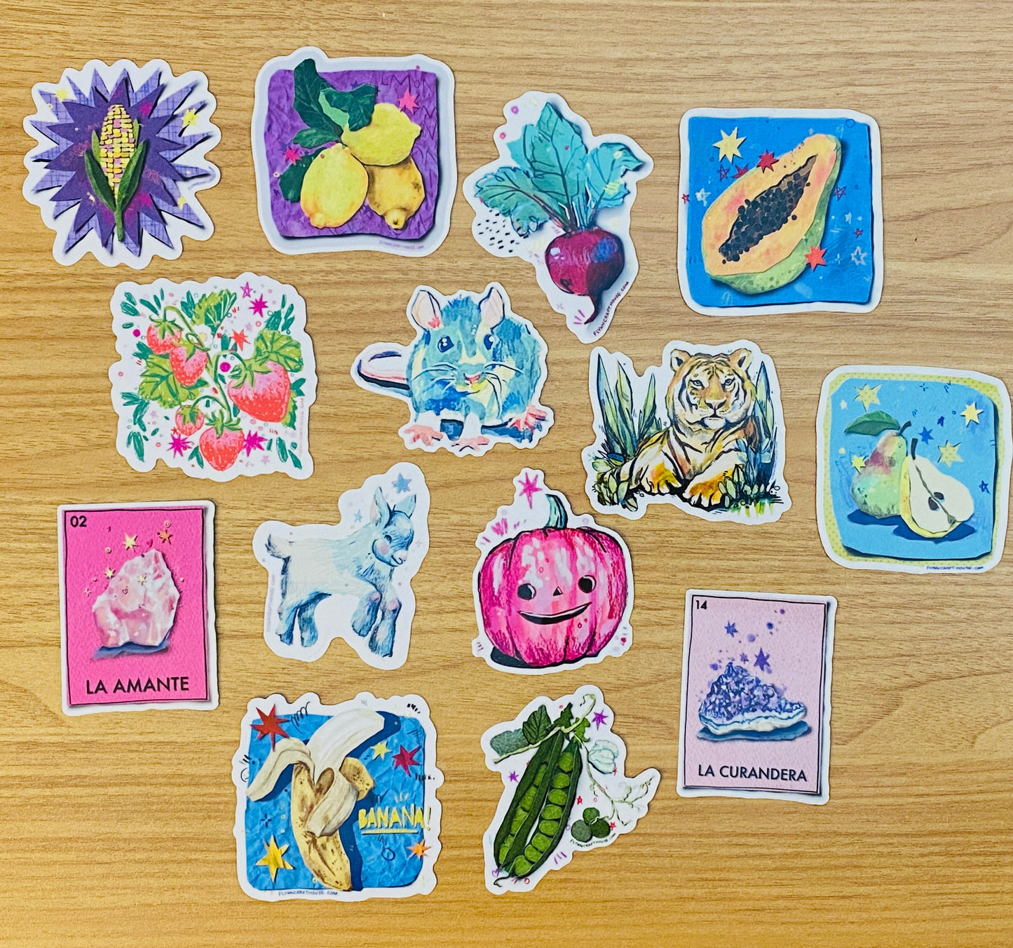 Papaya | 3" Glossy Vinyl Sticker Decal | Waterproof Weatherproof | Collage Fruit Sticker