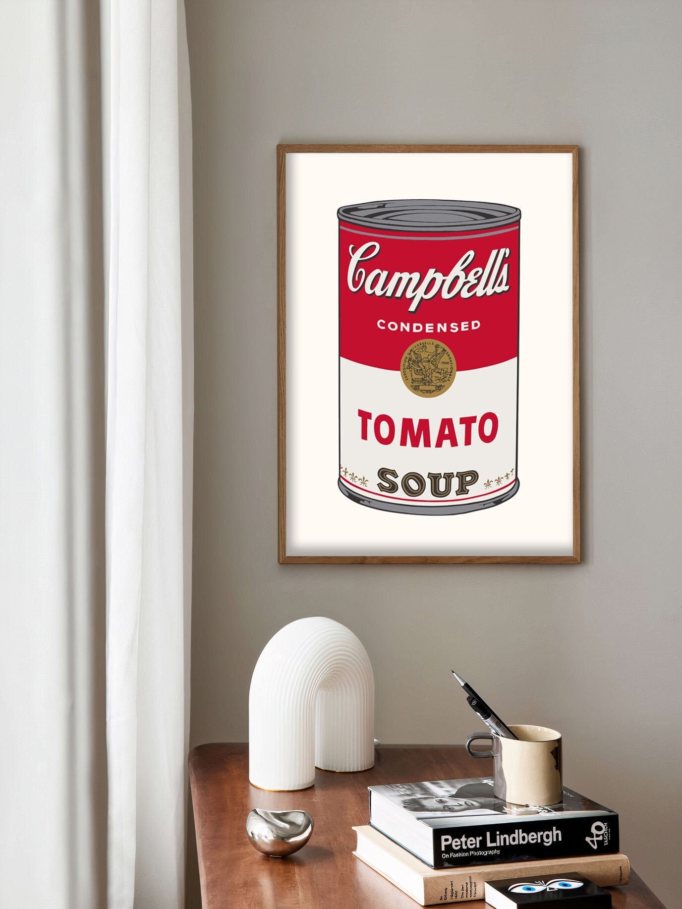 Andy Warhol Tomato Soup pop art poster, Andy Warhol Tomato Soup Print, Campbell Soup Poster, Kitchen wall decor, Warhol wall decor