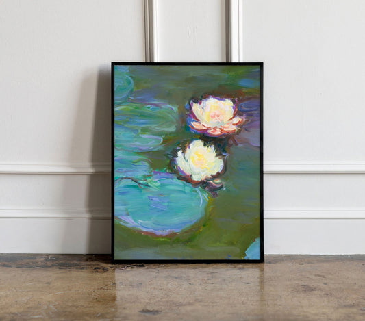 Claude Monet Exhibition Poster, Water lilies Claude Monet,  Monet Exhibition Print, Claude Monet Floral Print, Landscape wall art