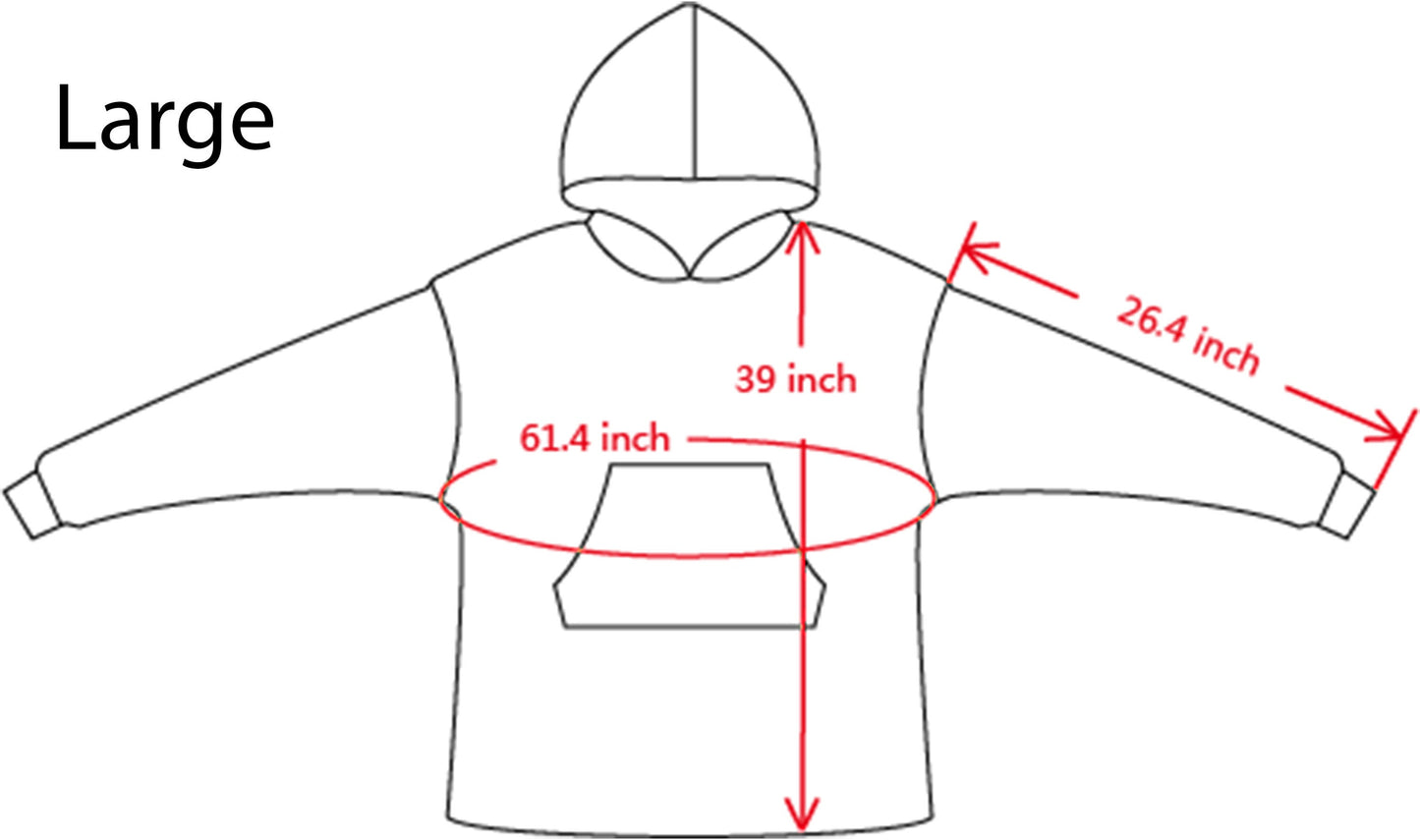 Pink Retro Tattoo Theme Blanket Hooded Jumper Hoodie Winter Oversized Kids Adults