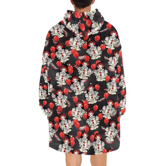 Horror Movie IT Clown Cosy Blanket Hooded Jumper Hoodie Winter Oversized Kids Adults