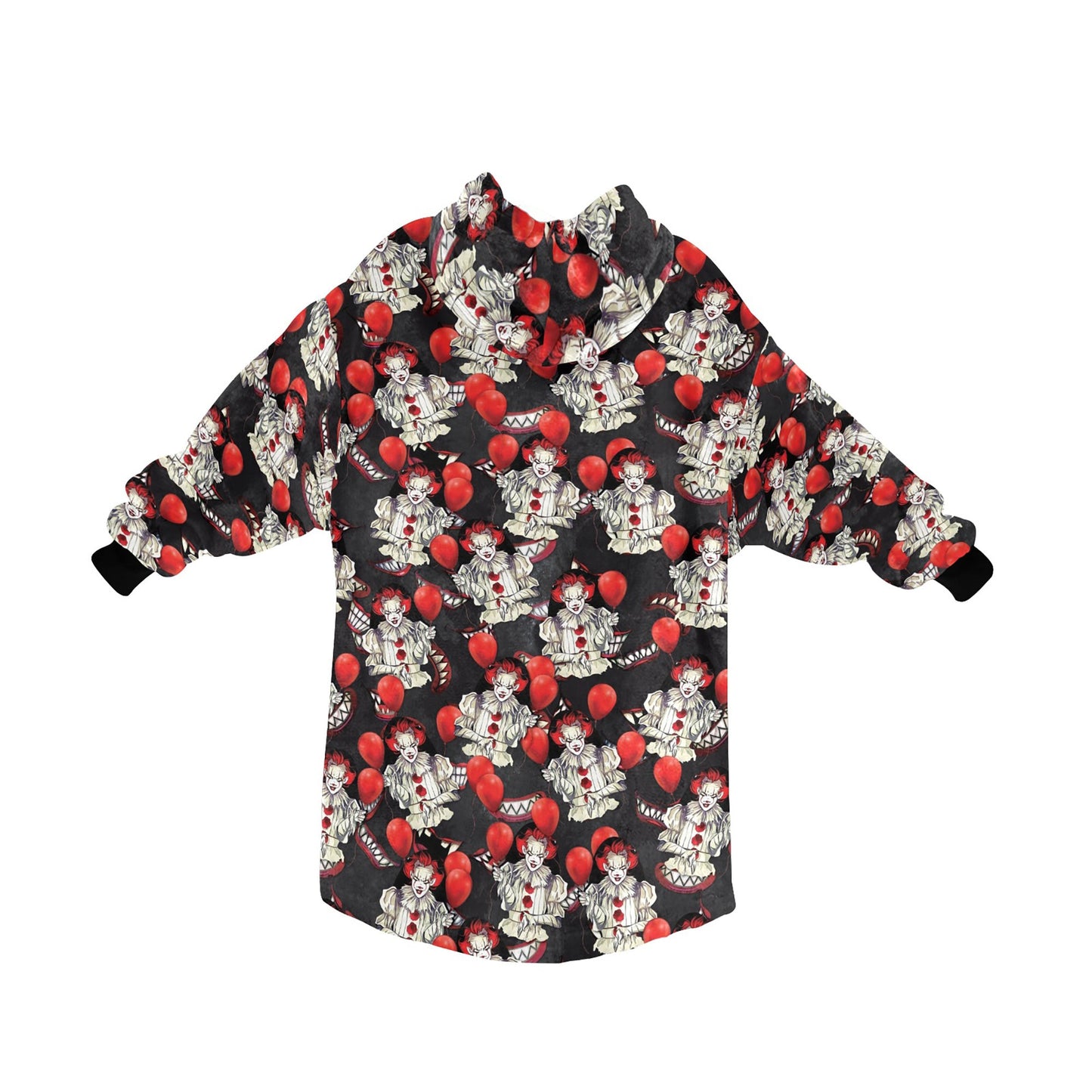 Horror Movie IT Clown Cosy Blanket Hooded Jumper Hoodie Winter Oversized Kids Adults