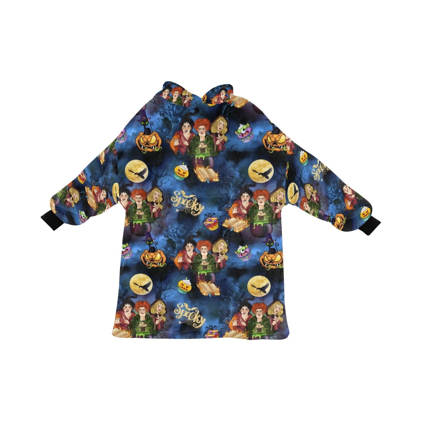 Sister witches Halloween horror film hooded Blanket Hoodie oversize winter