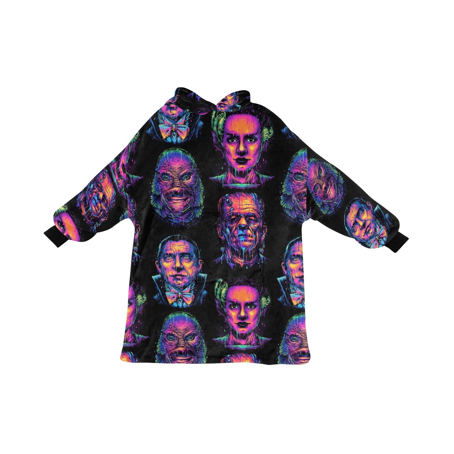 Classic monsters Halloween hooded Blanket Hoodie oversize winter