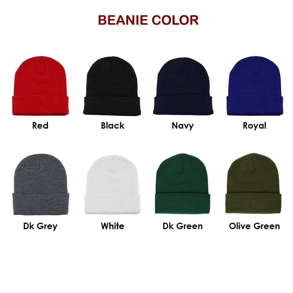 California Bear Embroidered Beanie State Animal Hat Winter Hat