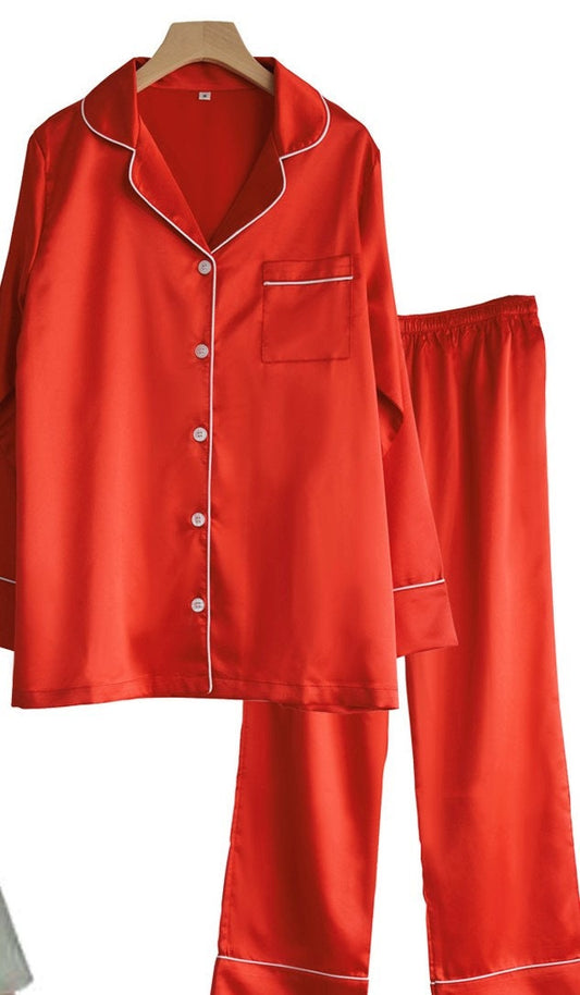 Long Sleeve Satin Pajama's