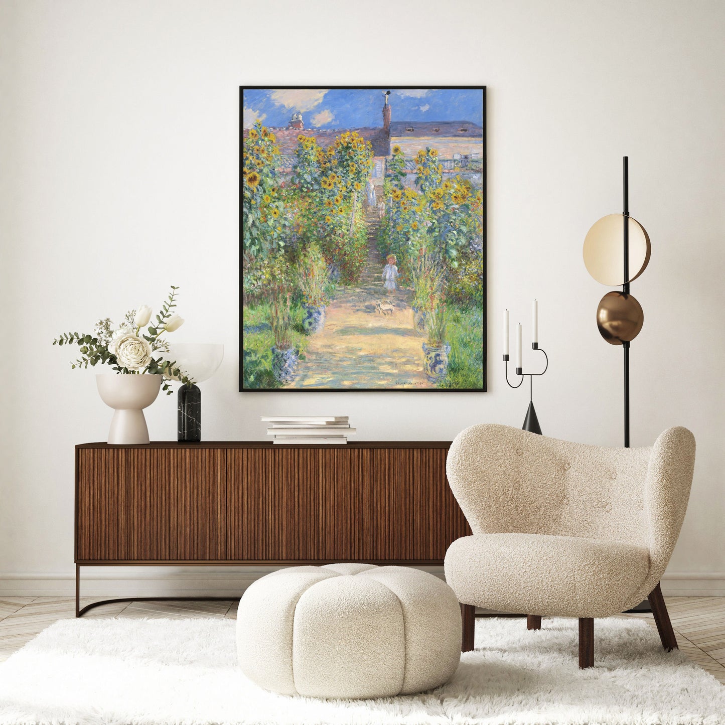 Claude Monet Exhibition Poster, Claude Monet Exhibition print, Monet wall decor, Monet wall art, Minimalist poster, mid century modern