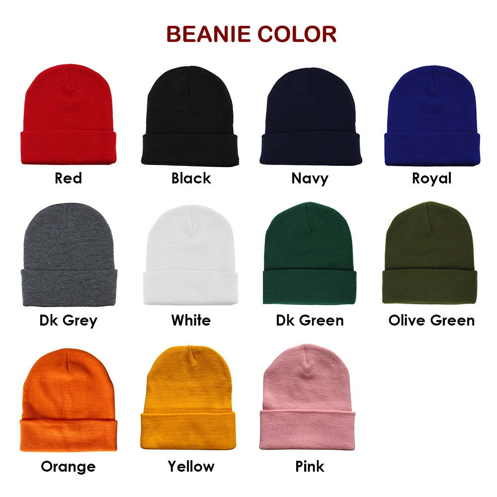 Colored Turtle Shell Embroidered Beanie Halloween Beanie Winter Beanie