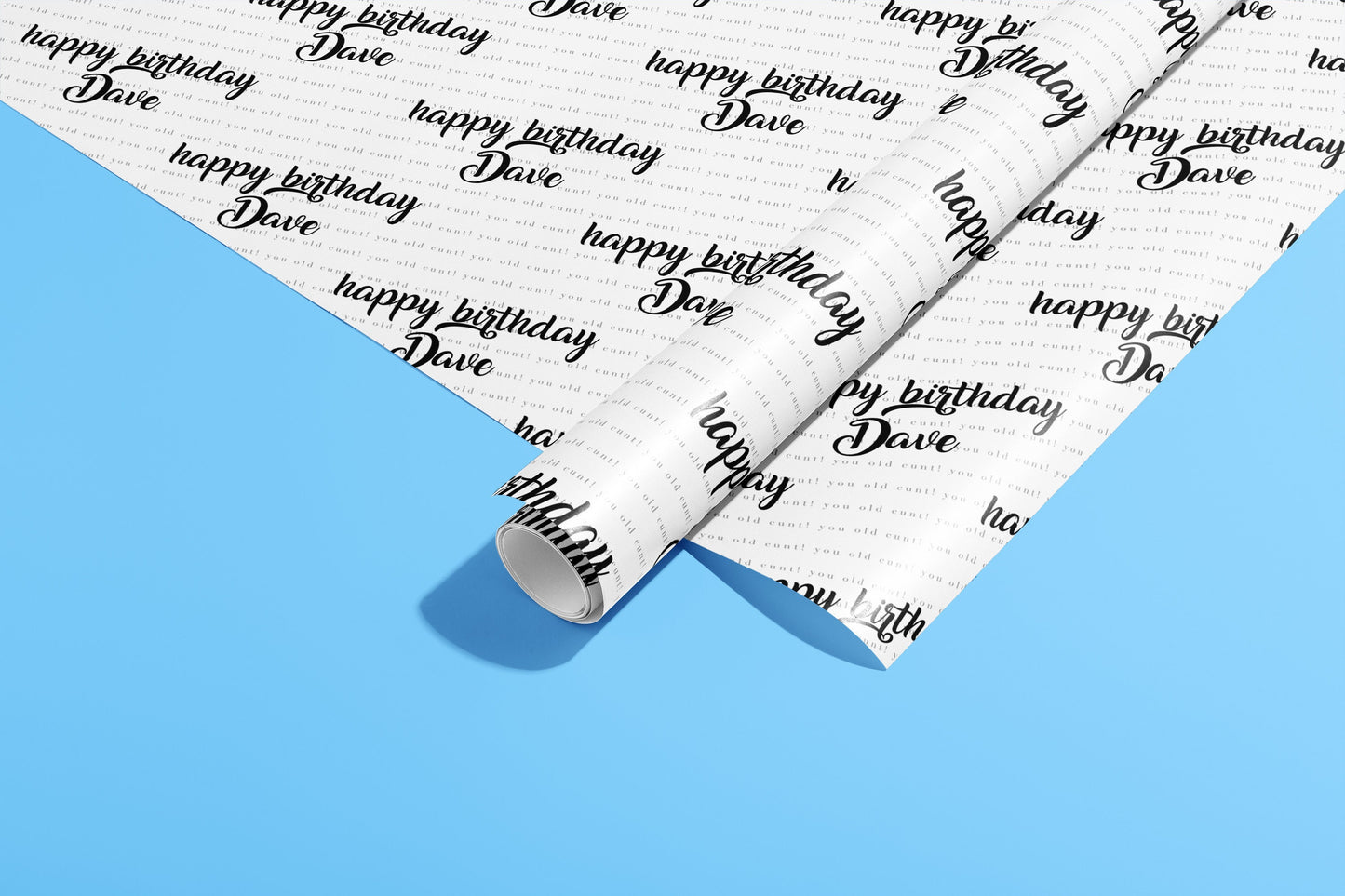Personalised Birthday Gift Wrap, Wrapping Paper, Secret Message, Your Name, Customised, Wedding, Party, Paper, Swear Words, Offensive Adult