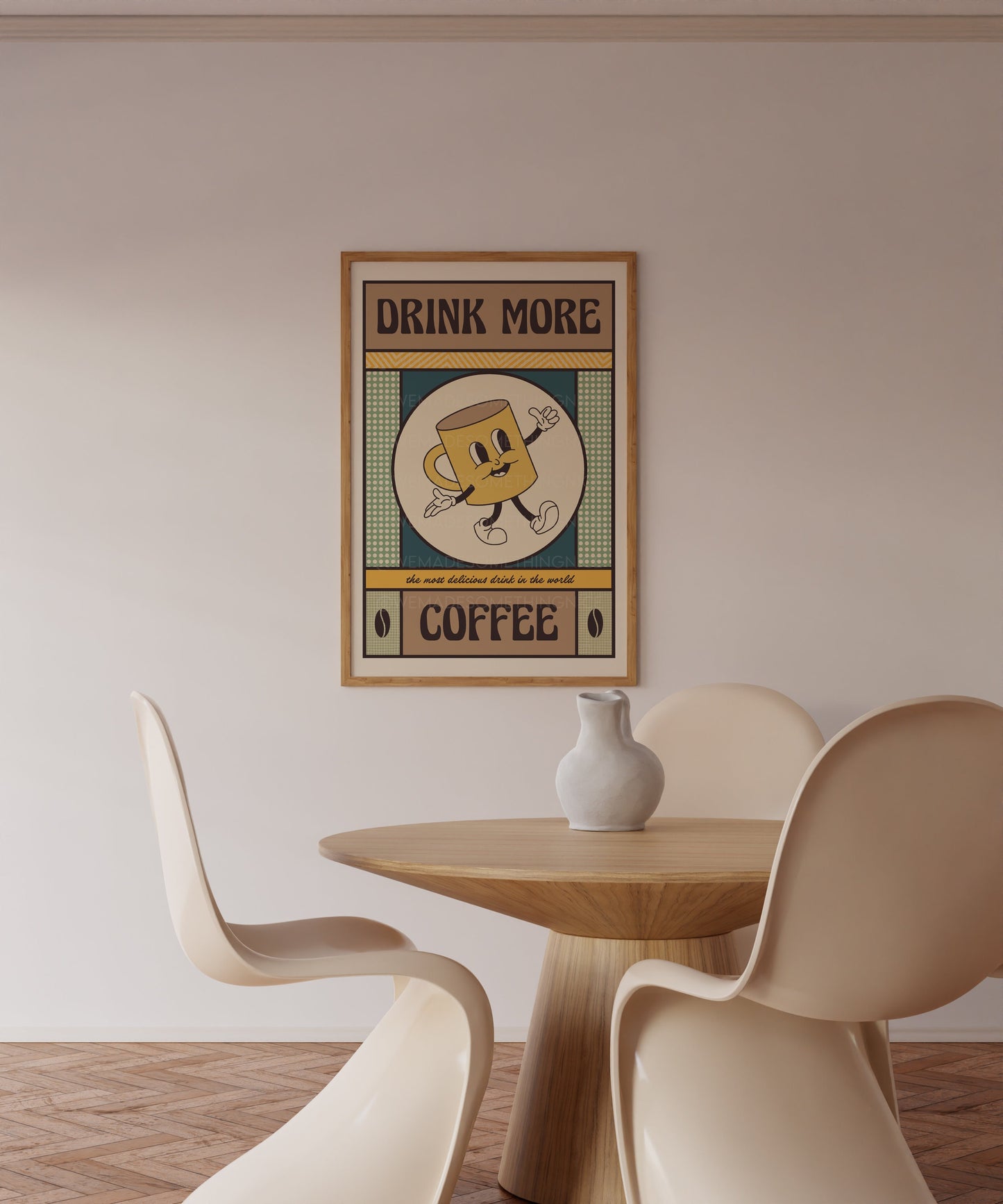 Coffee Print, Coffee Poster, Coffee Art, Kitchen Art Retro Poster, Kitchen Wall Art, Funny Print, Exhibition Poster, Coffee Lover