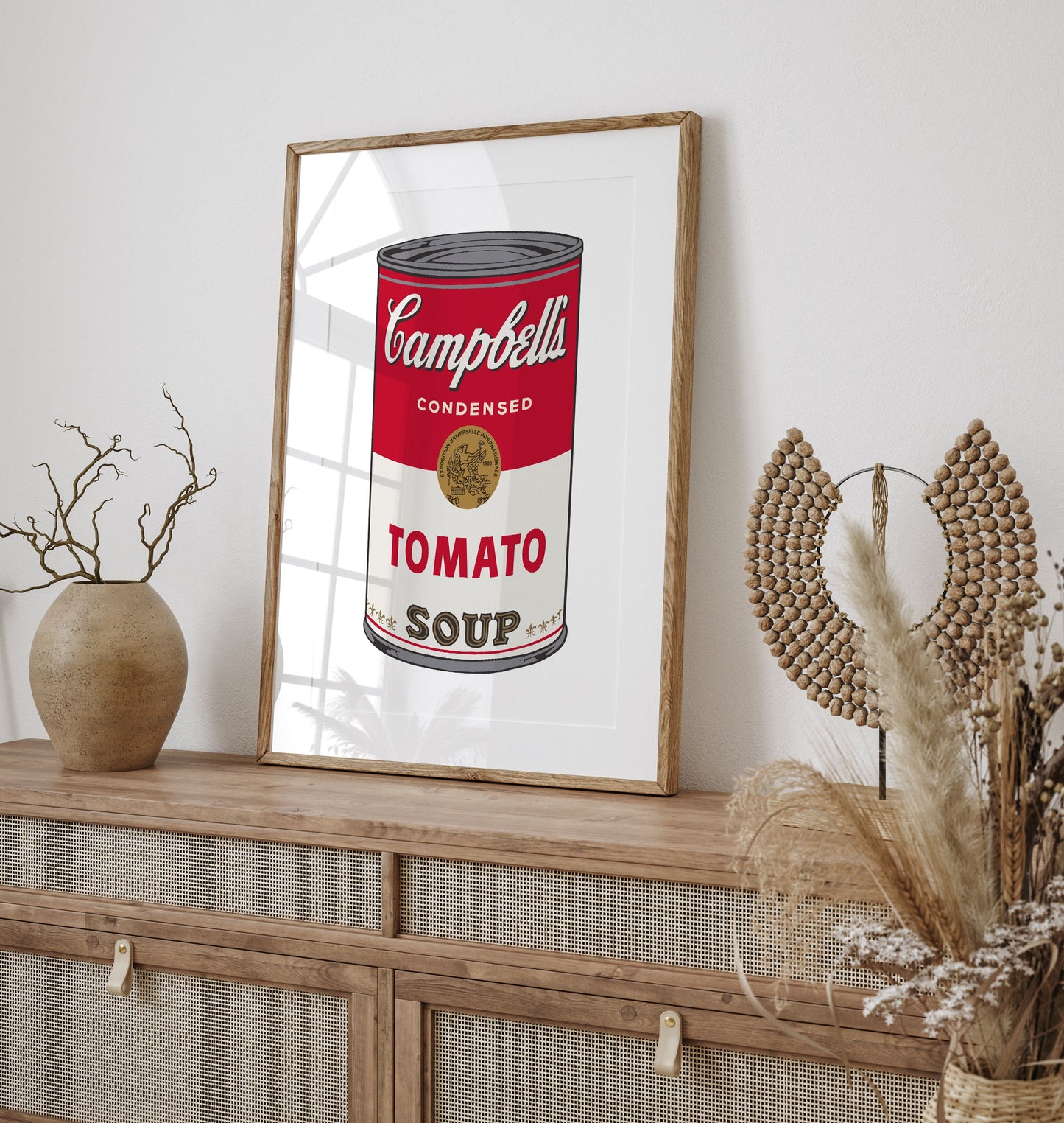 Andy Warhol Tomato Soup pop art poster, Andy Warhol Tomato Soup Print, Campbell Soup Poster, Kitchen wall decor, Warhol wall decor