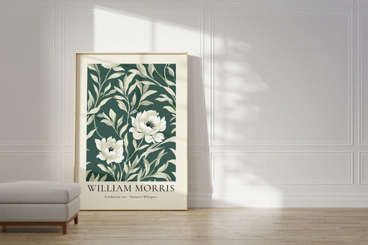 William Morris Poster | William Morris Print | Mid Century Modern Art  | Aesthetic Room Decor Flower Market Poster | Sage Green Wall Art