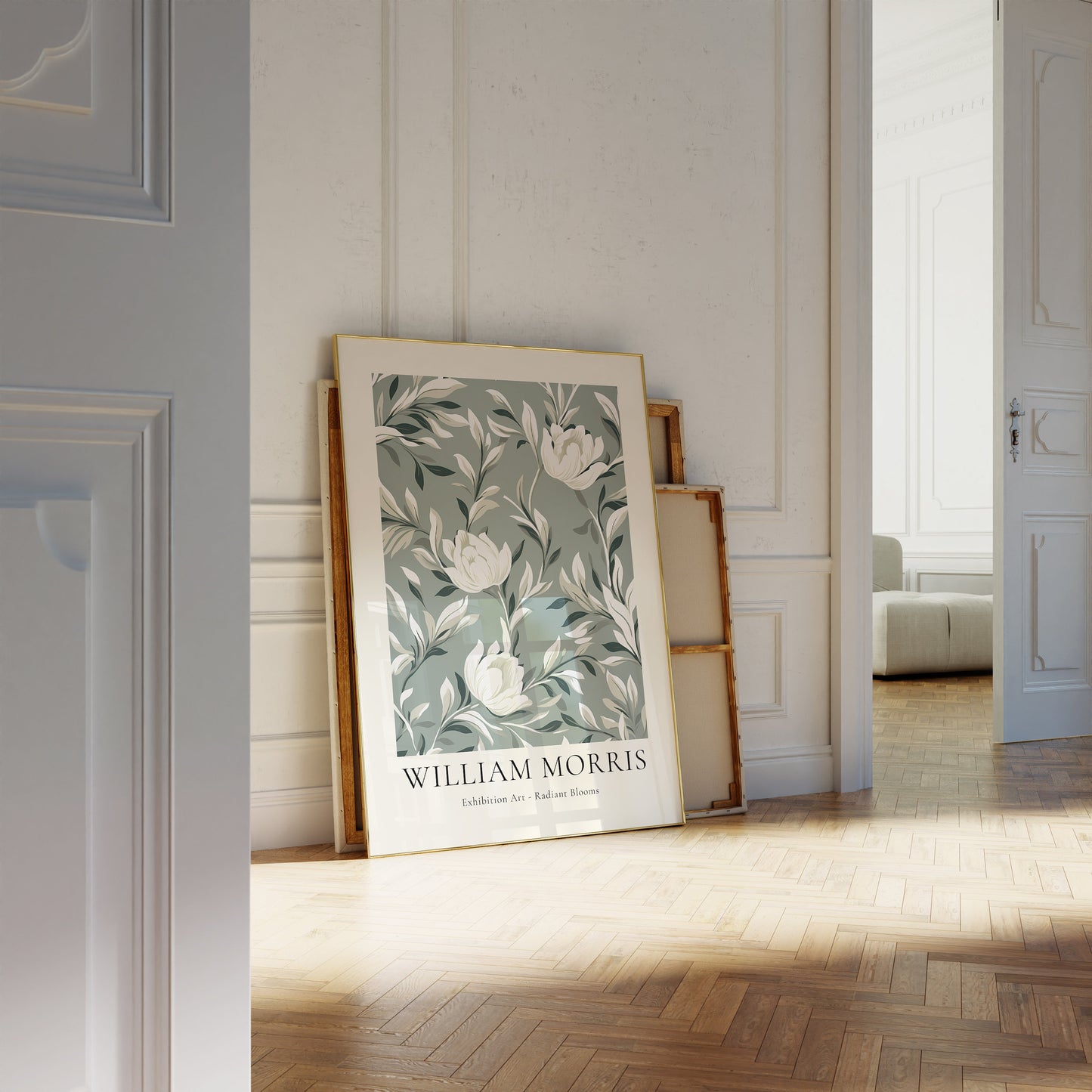 William Morris Poster | William Morris Print | Mid Century Modern Art  | Aesthetic Room Decor Flower Market Poster | Sage Green Wall Art