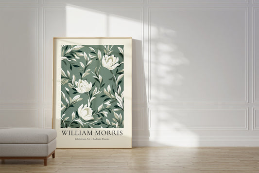 William Morris Poster | William Morris Print | Mid Century Modern Art  | Aesthetic Room Decor Flower Market Poster | Sage Green Wall Art