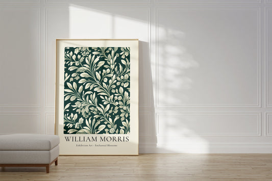 William Morris Poster | William Morris Print | Mid Century Modern Art  | Aesthetic Room Decor Flower Market Poster | Sage Green Wall Art