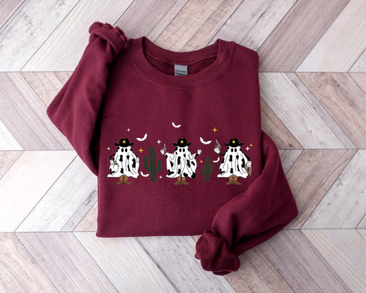 Halloween Cow Sweatshirt, Halloween Sweatshirt, Western Sweatshirt, Halloween Cowboy Shirt, Halloween Tee, Halloween Cow Tee, Halloween Tee