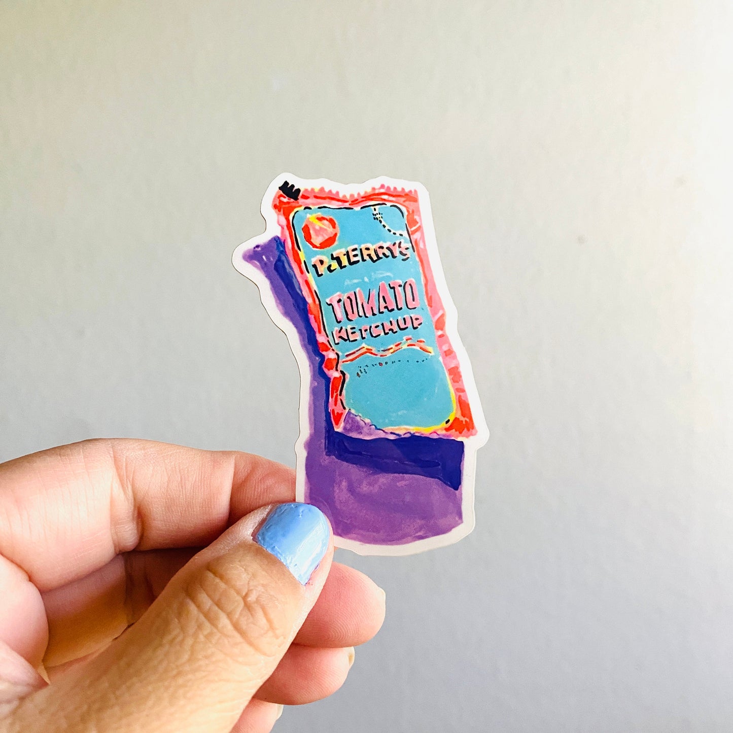 Ketchup | Vinyl Sticker Decal | Waterproof Weatherproof | Vintage Inspired Illustrated Stickers