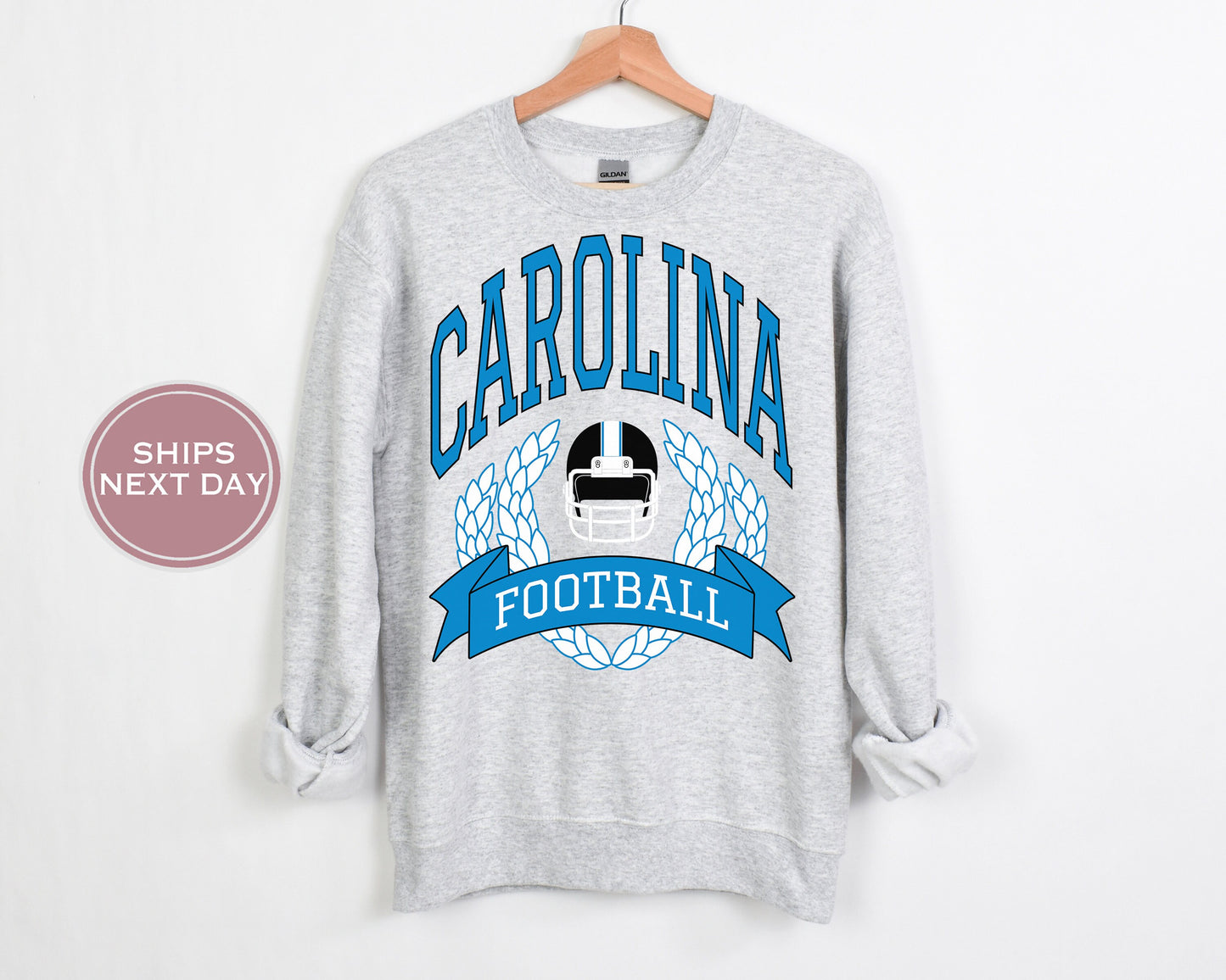 Carolina Football Sweatshirt, Vintage Carolina Crewneck, Retro Carolina Sweatshirt, Carolina Varsity Sweatshirt, Carolina Long Sleeve