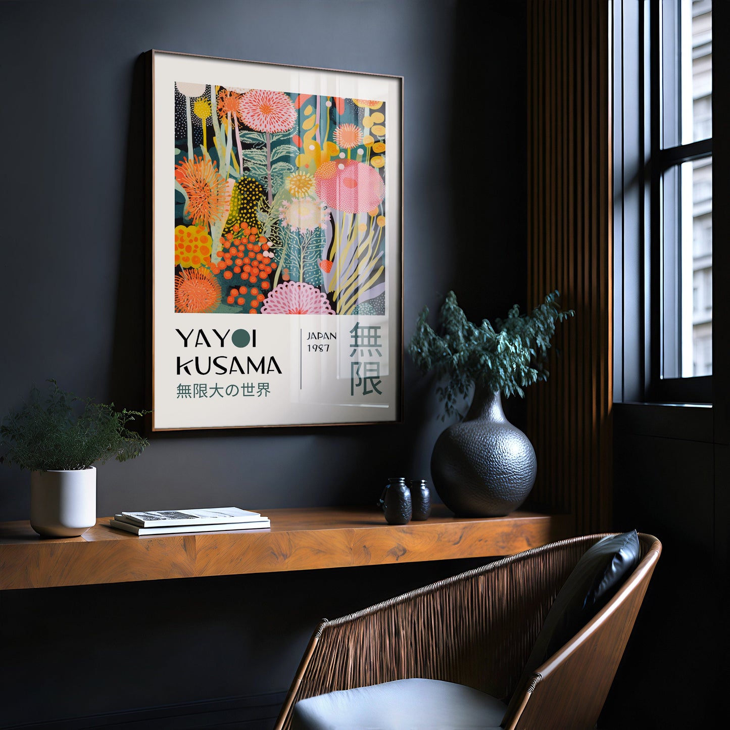 Yayoi Kusama Print - Home Wall Decor as Abstract Yayoi Kusama Poster - Japanese Wall Art - Yayoi Kusama Inspired Japanese Gallery Wall Art