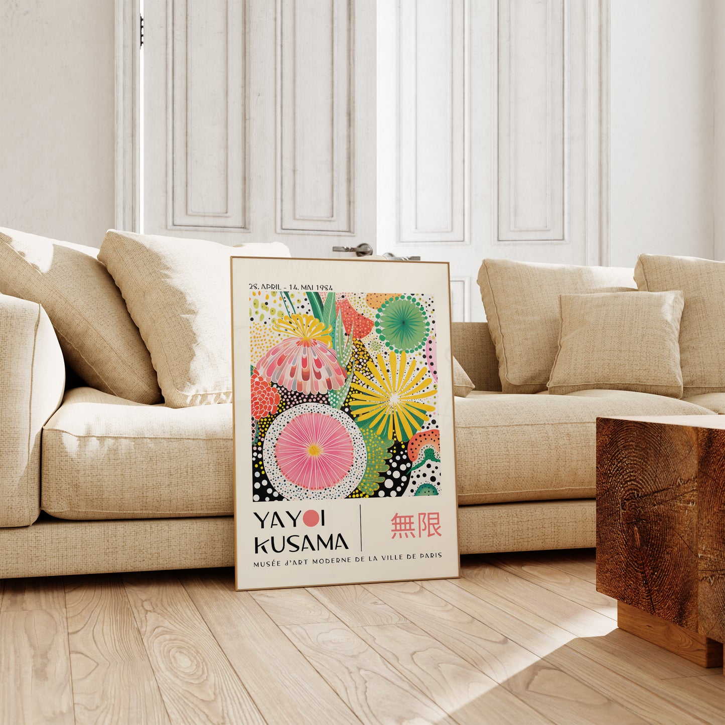 Yayoi Kusama Print - Home Wall Decor as Abstract Yayoi Kusama Poster - Japanese Wall Art - Yayoi Kusama Inspired Japanese Gallery Wall Art