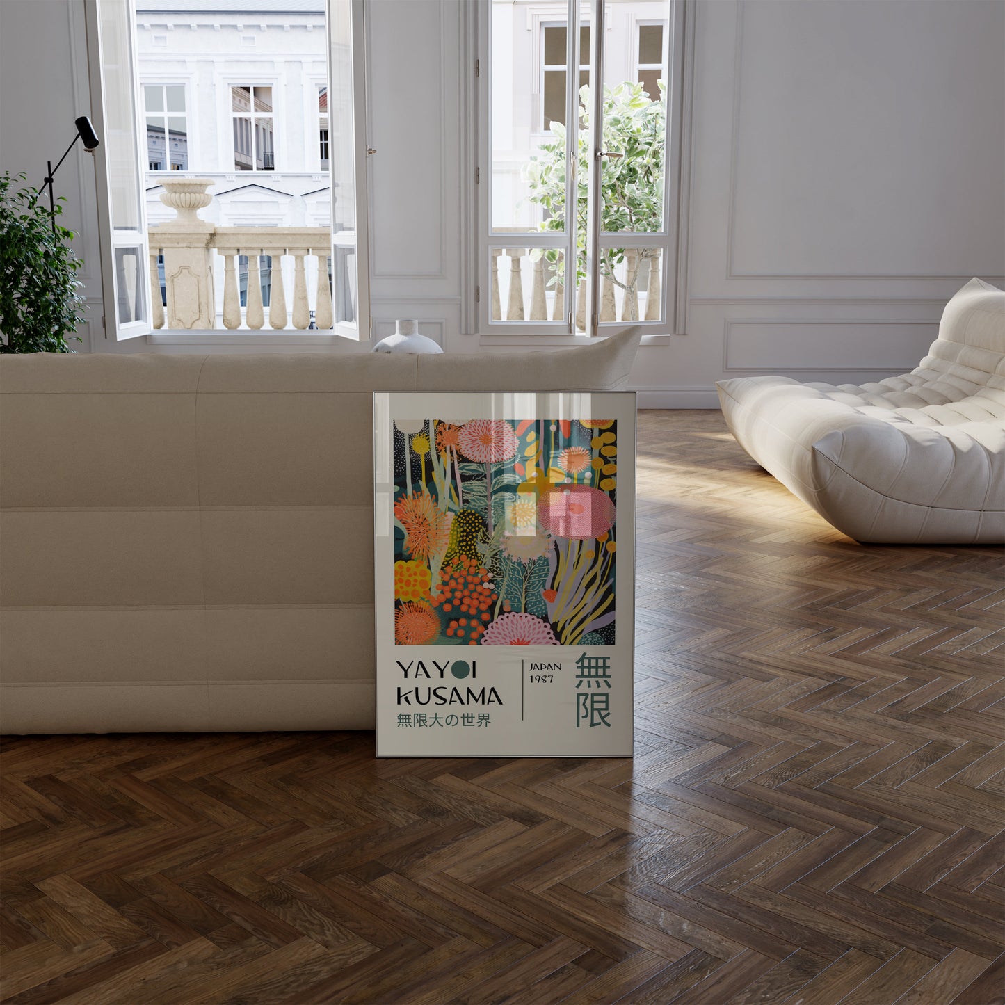 Yayoi Kusama Print - Home Wall Decor as Abstract Yayoi Kusama Poster - Japanese Wall Art - Yayoi Kusama Inspired Japanese Gallery Wall Art