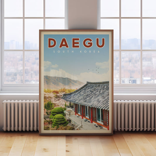 Daegu South Korea Poster, Daegu Print, South Korea Wall Art, Daegu Travel Poster