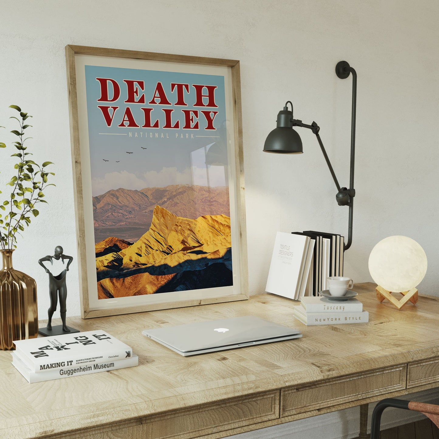 Death Valley National Park Print, Death Valley National Park Poster | Vintage National Park Poster | Camping Gift for Hiker