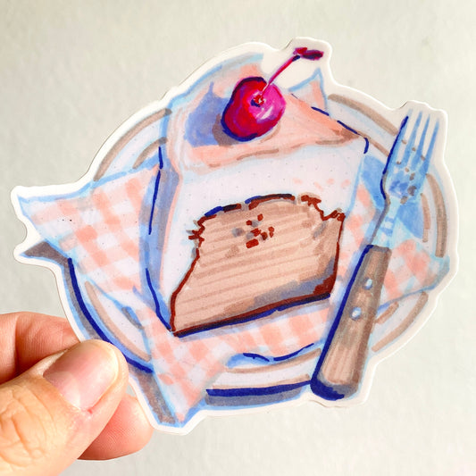 Cake Plate Vinyl Sticker Decal | Waterproof Weatherproof | Foodie Stickers