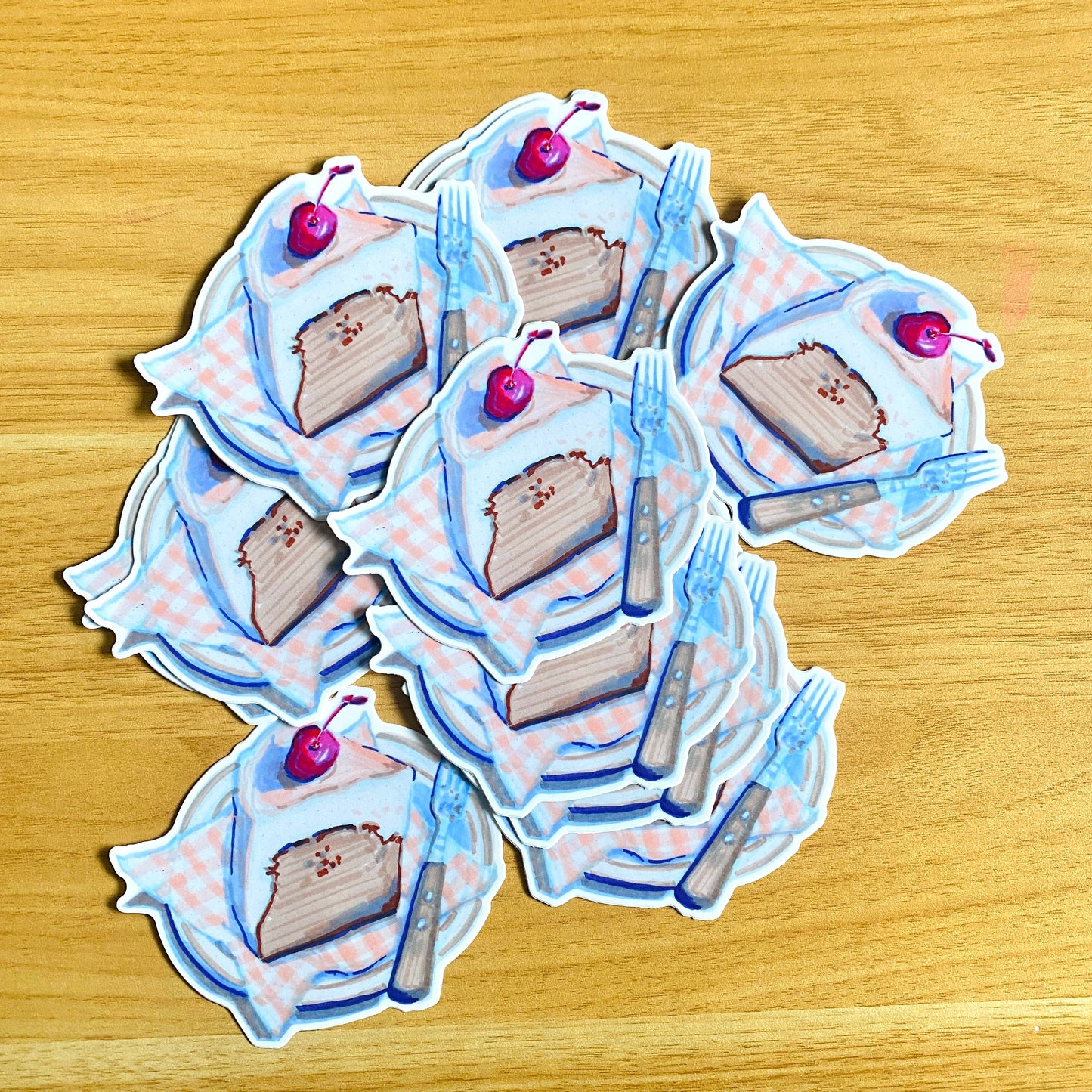 Cake Plate Vinyl Sticker Decal | Waterproof Weatherproof | Foodie Stickers