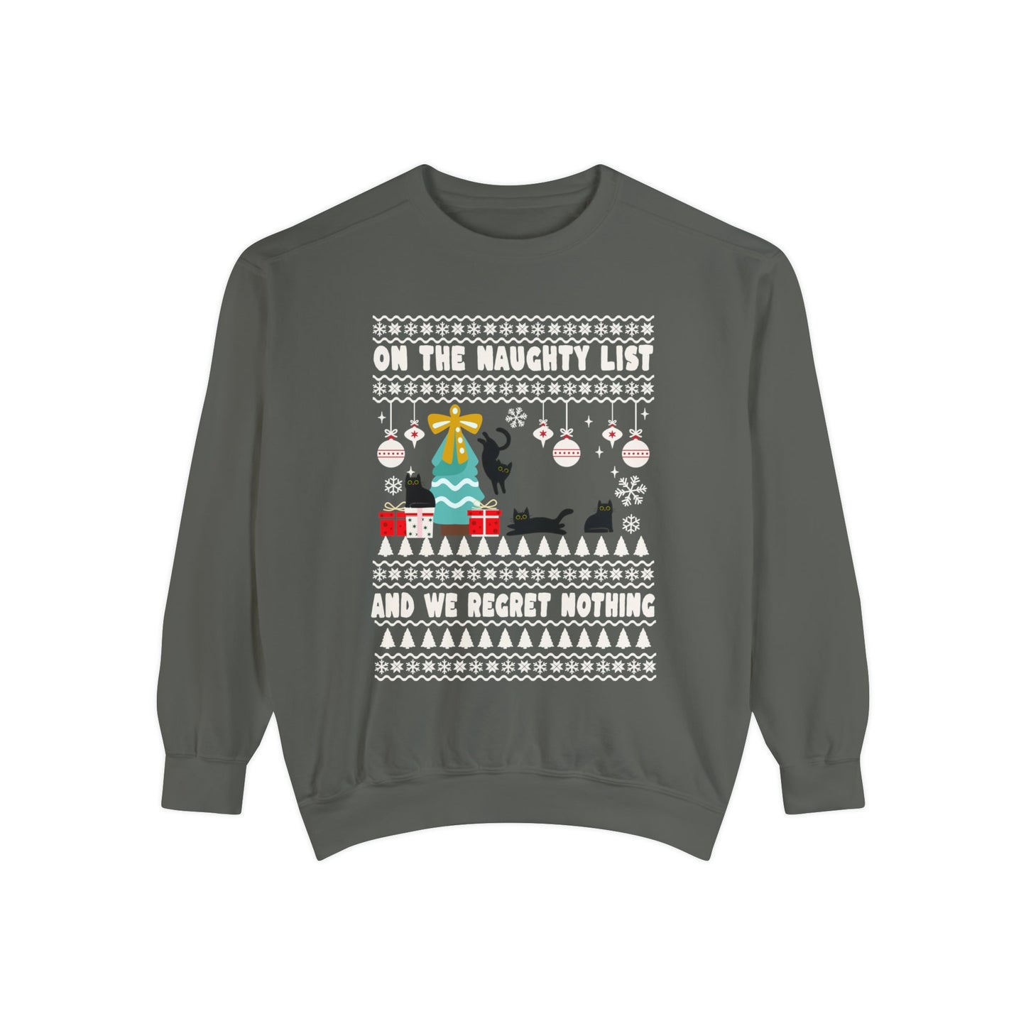 Merry Christmas Cat Sweatshirt We Regret Nothing Sweatshirt Funny Cat Sweatshirt Cat Lover Pullover Gift for Cat Owner Funny Gift Cat Lover