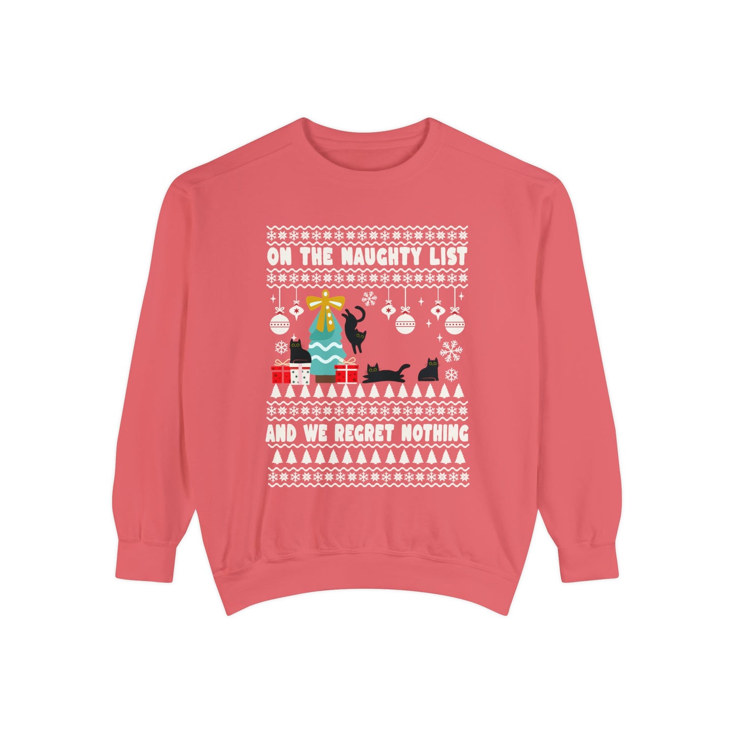 Merry Christmas Cat Sweatshirt We Regret Nothing Sweatshirt Funny Cat Sweatshirt Cat Lover Pullover Gift for Cat Owner Funny Gift Cat Lover