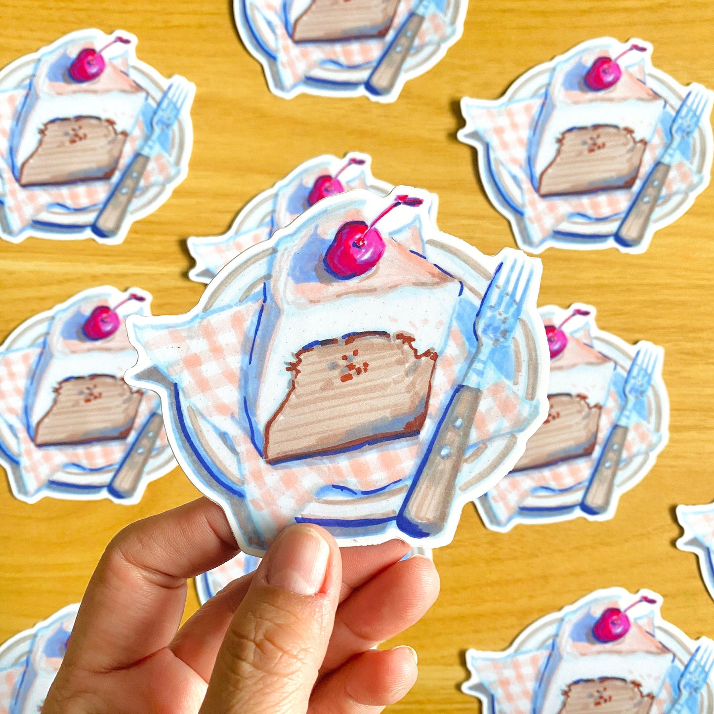 Cake Plate Vinyl Sticker Decal | Waterproof Weatherproof | Foodie Stickers
