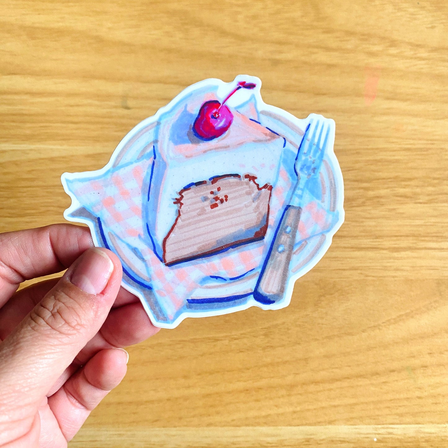 Cake Plate Vinyl Sticker Decal | Waterproof Weatherproof | Foodie Stickers