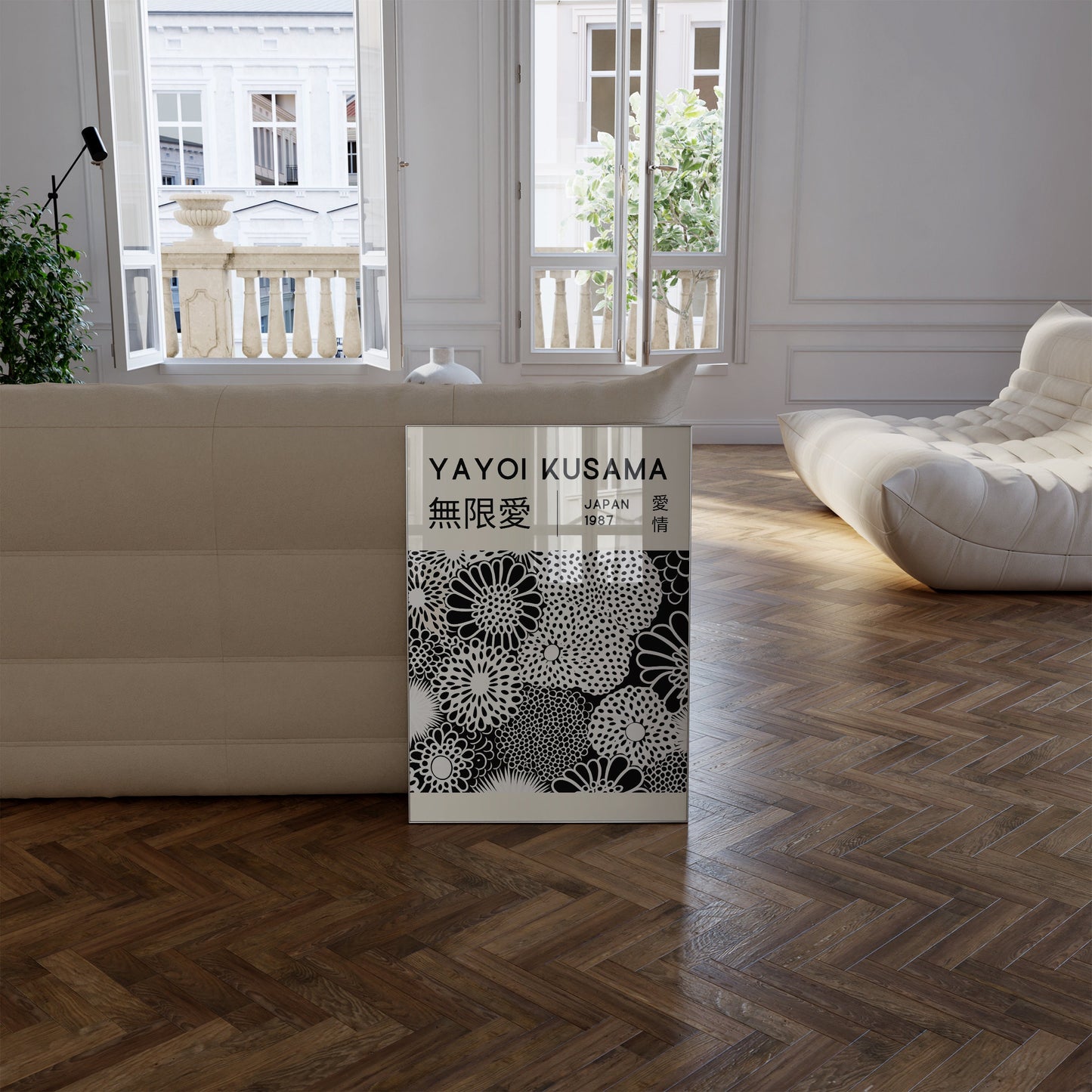 Yayoi Kusama Print - Japanese Wall Art - Home Wall Decor as Abstract Yayoi Kusama Poster - Yayoi Kusama Inspired Japanese Gallery Wall Art