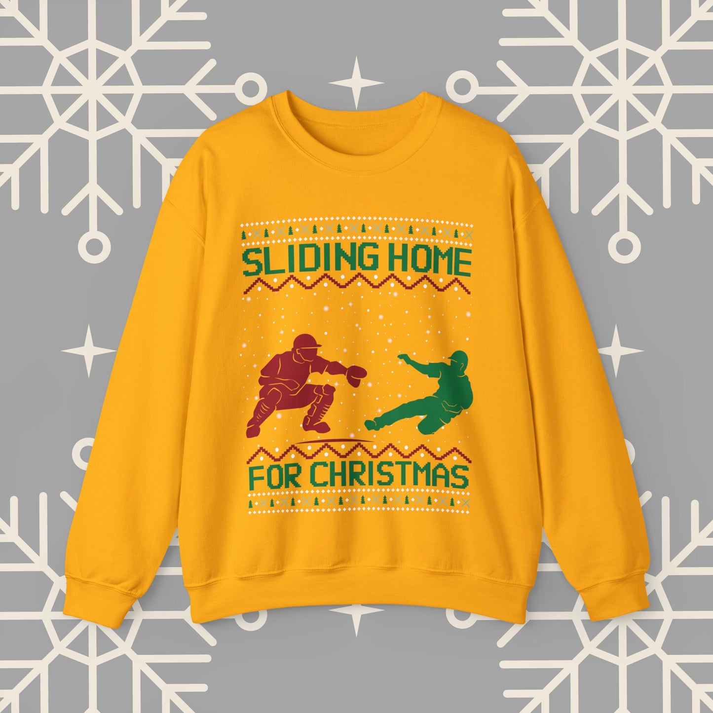 Sliding Home for Christmas, Baseball Christmas , Ugly Christmas , Funny Baseball Sweatshirt, Christmas Party