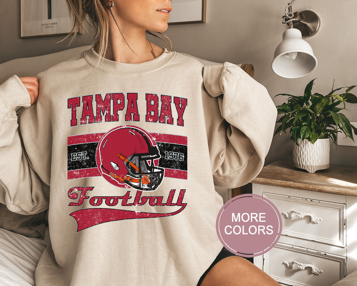 Tampa Bay Football Sweatshirt, Vintage Tampa Bay Crewneck, Retro Tampa Bay Sweatshirt, Tampa Bay Varsity Sweatshirt, Tampa Bay Longsleeve