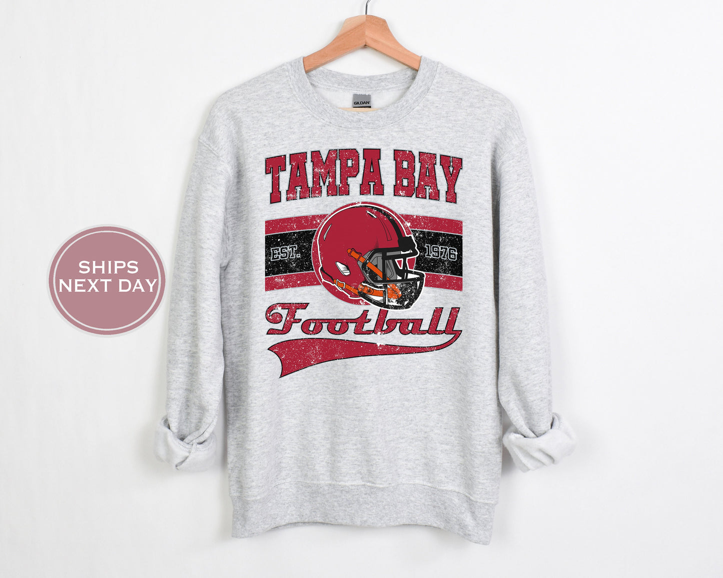 Tampa Bay Football Sweatshirt, Vintage Tampa Bay Crewneck, Retro Tampa Bay Sweatshirt, Tampa Bay Varsity Sweatshirt, Tampa Bay Longsleeve