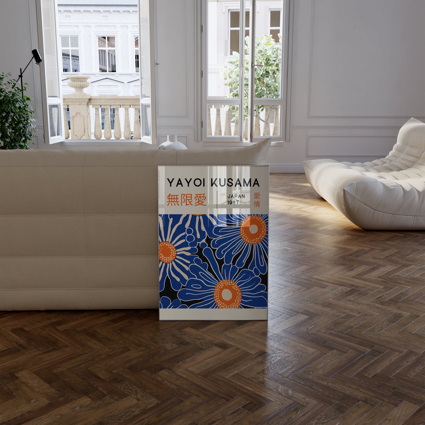 Yayoi Kusama Print - Japanese Wall Art - Home Wall Decor as Abstract Yayoi Kusama Poster - Yayoi Kusama Inspired Japanese Gallery Wall Art