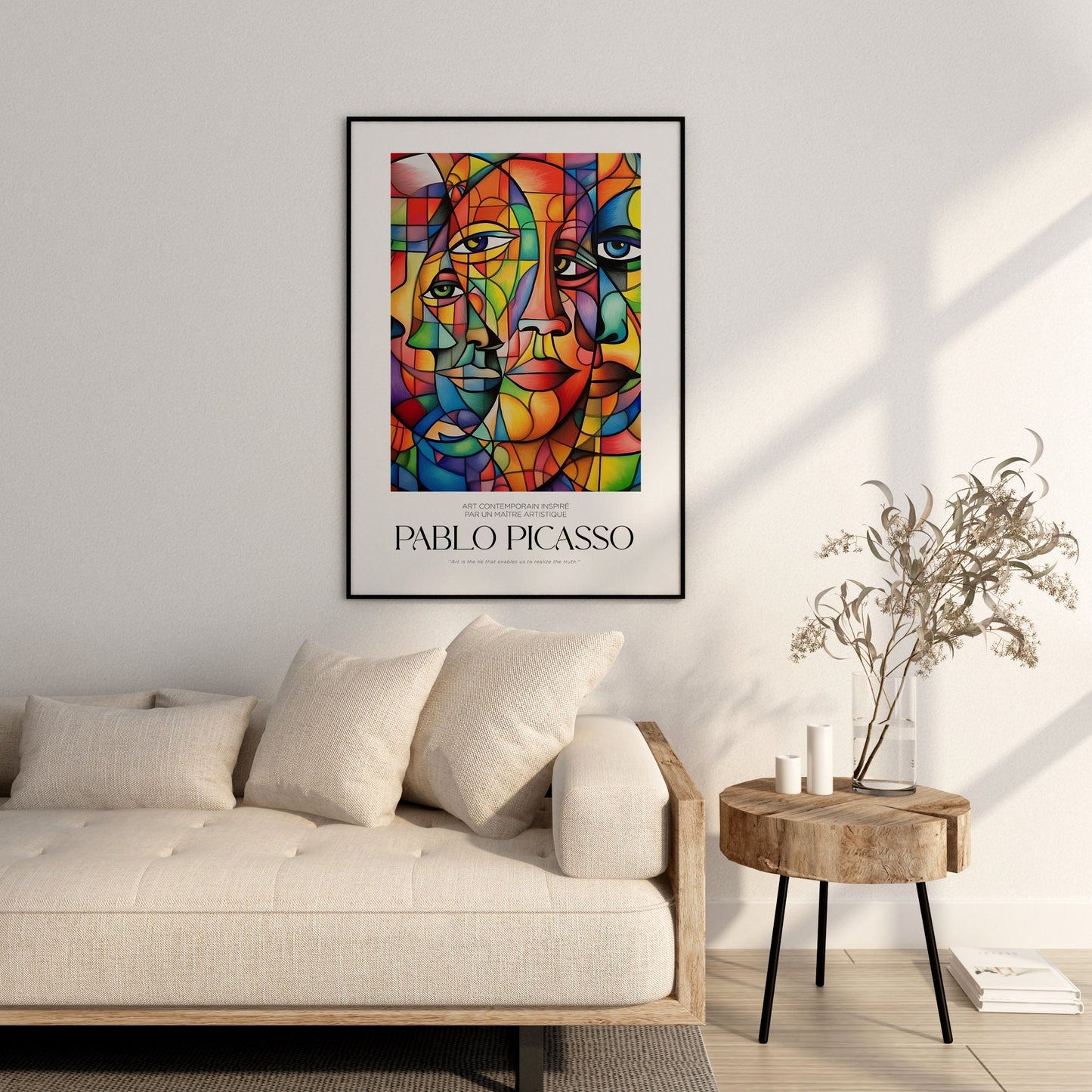 Pablo Picasso Poster, Abstract Vintage Art Print, Minimalist Gift Idea, Famous Artist Print, Gallery Picasso Print, Exhibition Line Art