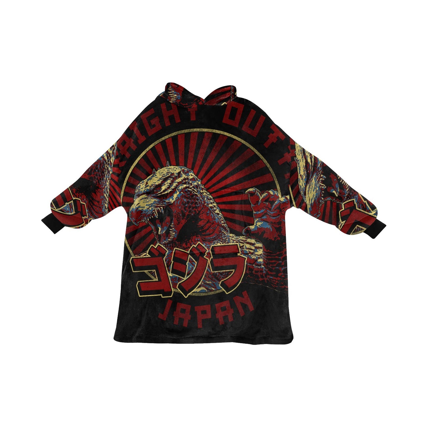 Godzilla Kids Blanket Hoodie Godzilla Gojira Kaiju