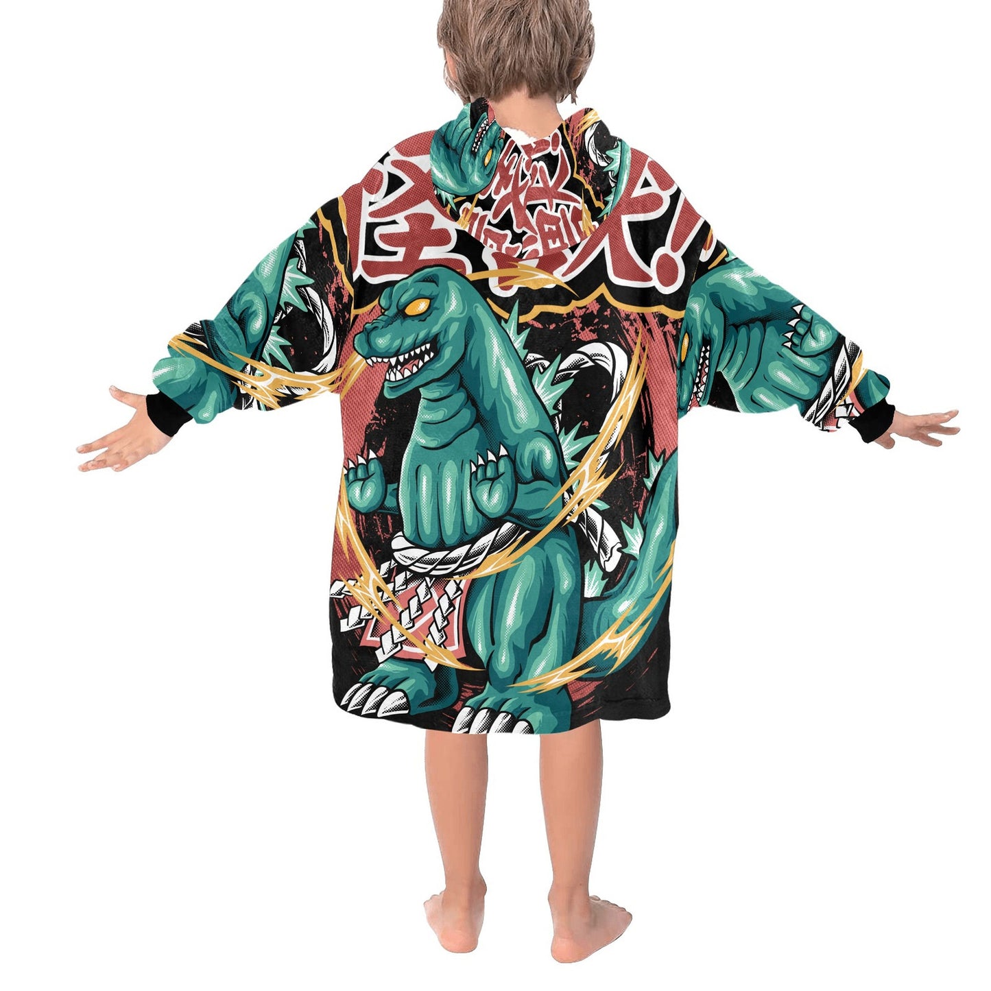 Kids Blanket Hoodie Godzilla Gojira Kaiju