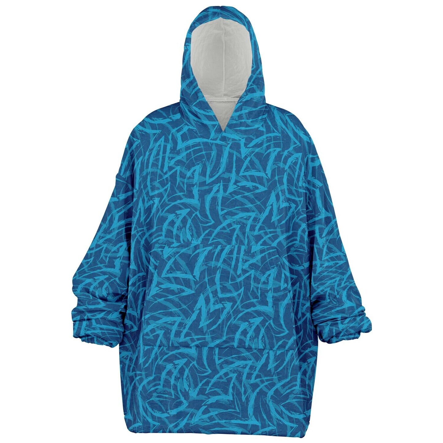 Shark Snuggle Hoodie- Microfiber Hooded Blanket Pullover Great White Shark Swimming For Your Favorite Shark Fan, Ominous Shark Warm Hoodie