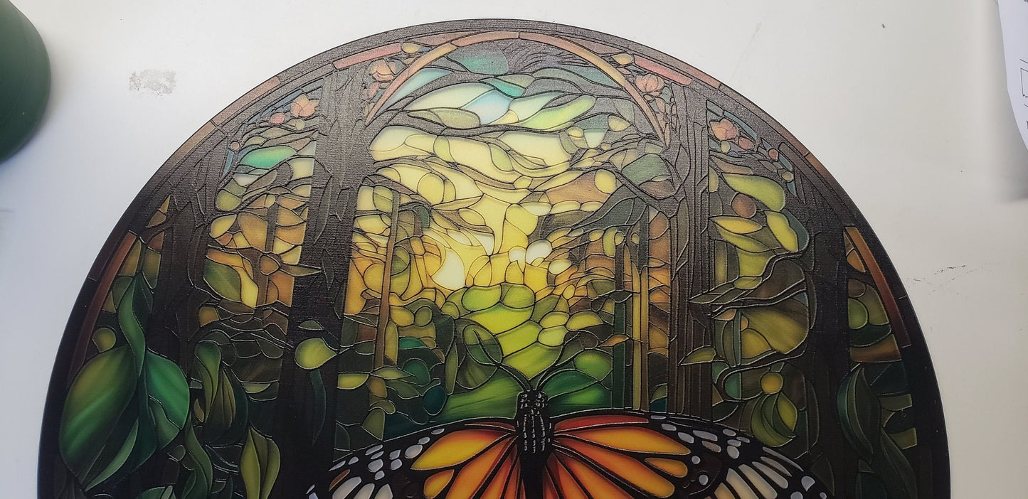 Butterfly #2: Stained Glass Style Window Hanging