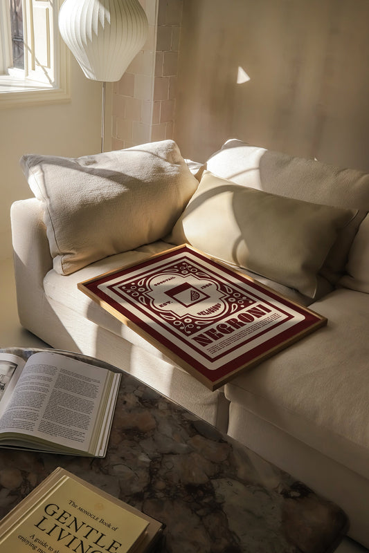 Negroni Poster, Cocktail Art, Cocktail Poster, Retro Wall Art, Art Deco, Kitchen Decor, Cocktail Print, Kitchen Art, Bar Cart, Home Decor