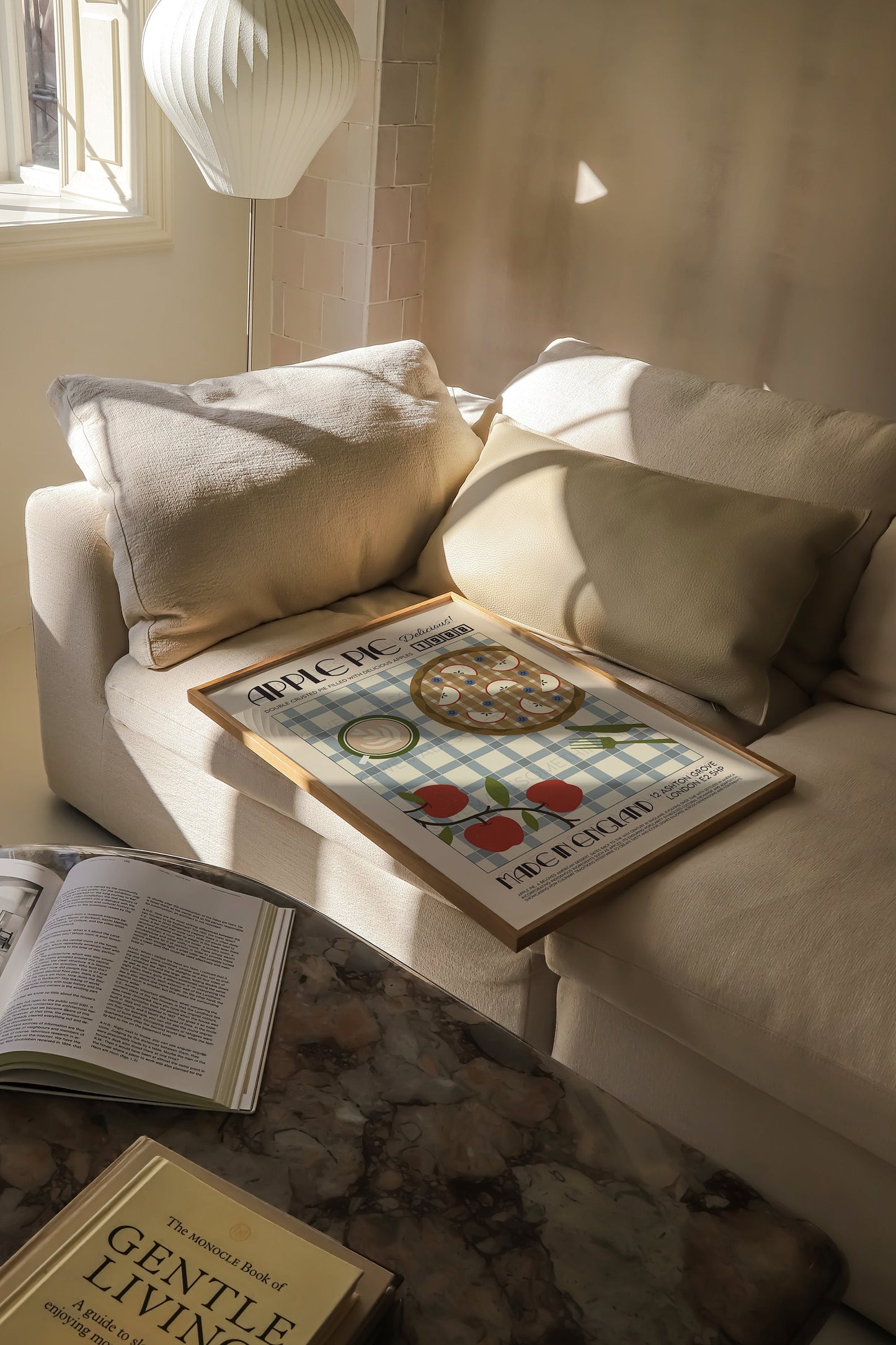 Apple Pie Poster, Kitchen Art, Kitchen Poster, Kitchen Print, Food Print, Modern Kitchen Decor, Retro Poster