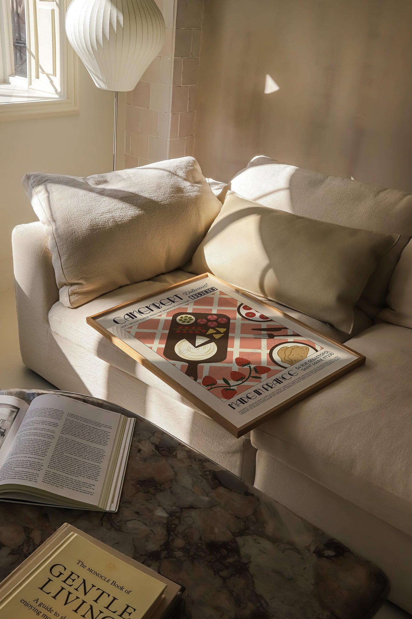 Cheese Poster, Camembert Print, Kitchen Poster, Kitchen Print, Food Print, Modern Kitchen Decor, Retro Poster, Pop Art, Kitchen Art