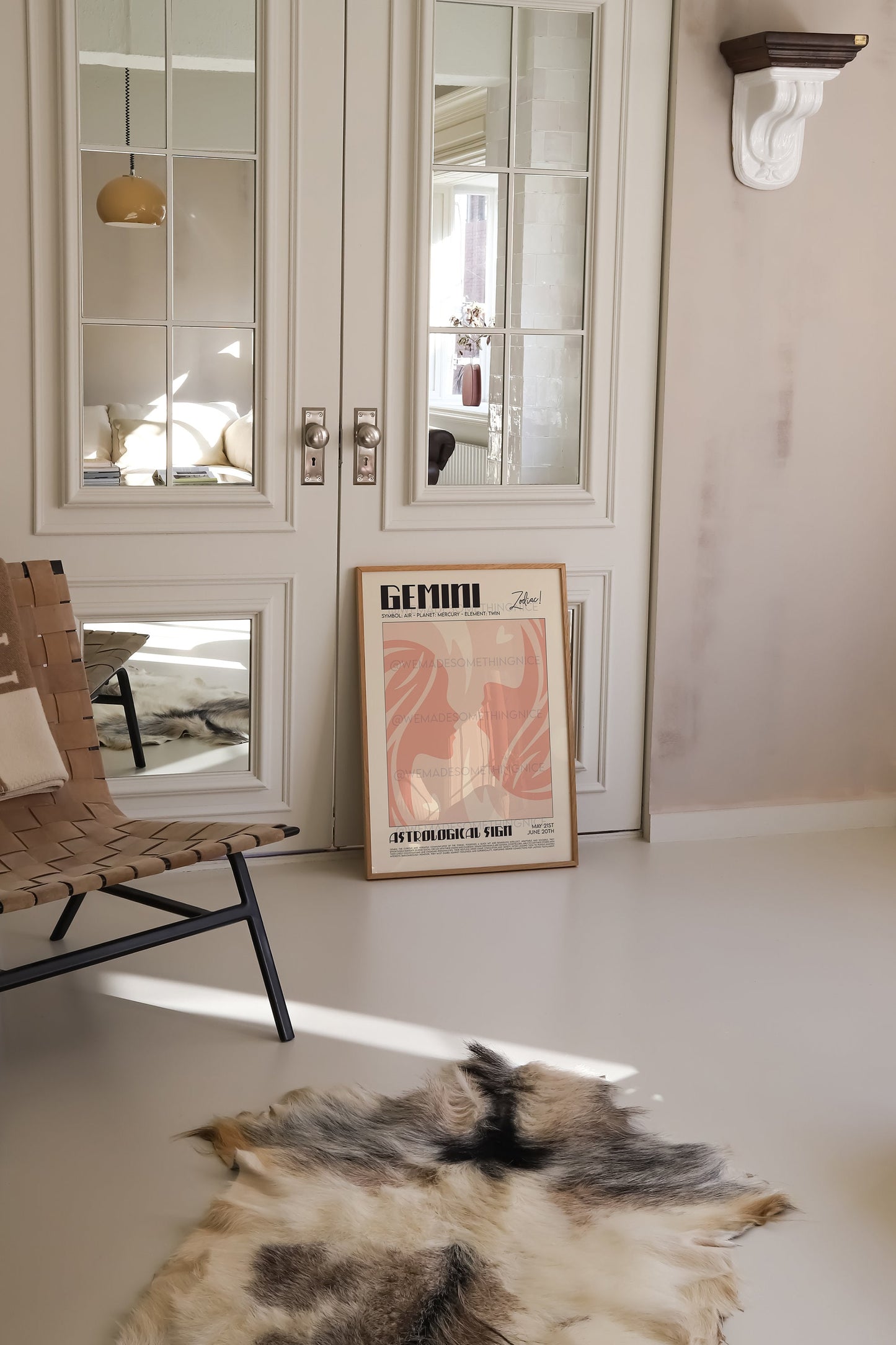 Gemini Poster, Horoscope Print, Astrological Wall Art, Illustration, Exhibition Poster, Zodiac Poster, Birthday Present Housewarming