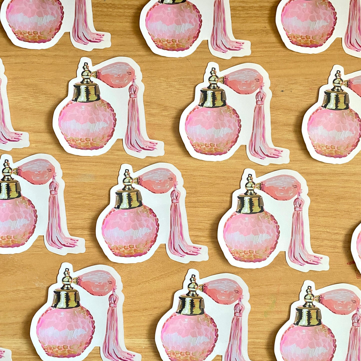 Vintage Perfume Bottle | 4" Vinyl Sticker Decal | Waterproof Weatherproof | Bougie Pink Girly