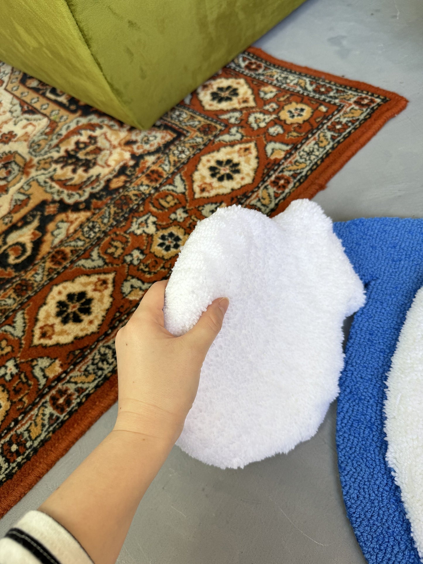 Tufted Fluffy Rug, Soft Tufted Area Rug, Floor Art, Unique Personalized Gift