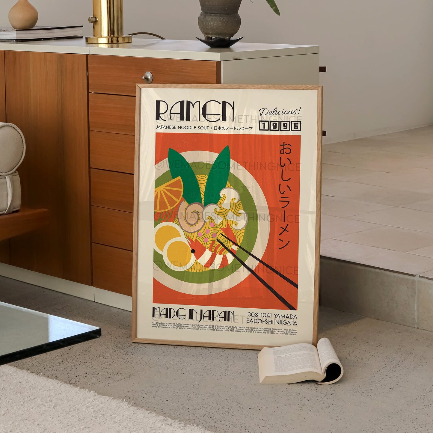 Ramen Poster, Kitchen Art, Kitchen Poster, Kitchen Print, Food Print, Food Art, Japanese Art, Chef Print, Bar Art